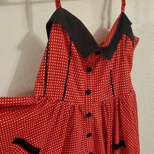 Red Polka Dot Rockabilly Dress